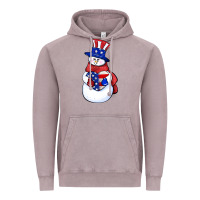 Vintage Zinc Patriotic snowman 4th of july Vintage Hoodie - HowdyJamesFarm