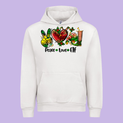 Peace Love  Elf Urban Hoodie Designed By Adodesignshop
