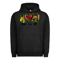Pigment Black peace love  elf Urban Hoodie - AdoDesignShop