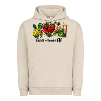 Pigment French Oak peace love  elf Urban Hoodie - AdoDesignShop