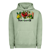 Pigment Oil Green peace love  elf Urban Hoodie - AdoDesignShop