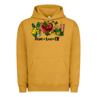Pigment Peanut Butter peace love  elf Urban Hoodie - AdoDesignShop