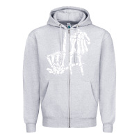 Heather Grey la hand sign lazy diy halloween costume skeleton los angeles pullover Zipper Hoodie - trangStudio