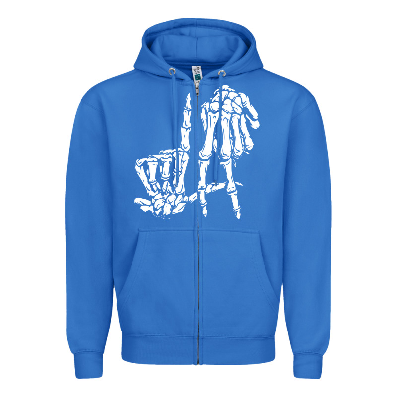 La Hand Sign Lazy Diy Halloween Costume Skeleton Los Angeles Pullover Zipper Hoodie by trangStudio | Teevron