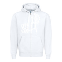 White la hand sign lazy diy halloween costume skeleton los angeles pullover Zipper Hoodie - trangStudio
