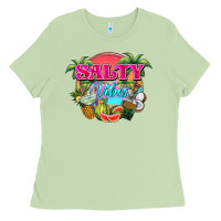 Matcha Salty vibes summer Ladies Tee - NancyCooperArtShop