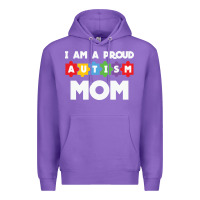 Purple LIL Autism Mom Premium Hoodie - CowhideDigitalArt