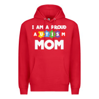 Red LIL Autism Mom Premium Hoodie - CowhideDigitalArt