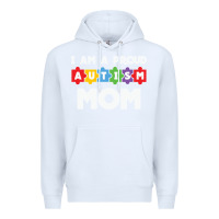 White LIL Autism Mom Premium Hoodie - CowhideDigitalArt