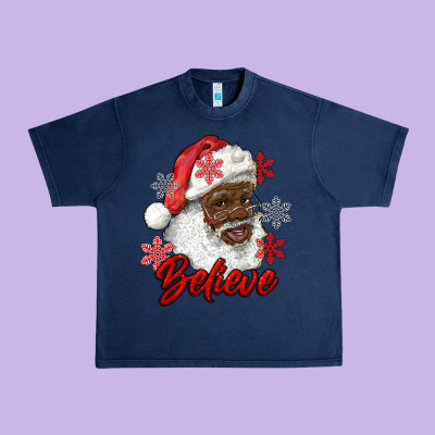 African American Santa Believe Urban Heavy Tee Designed By Ranaportraitstore