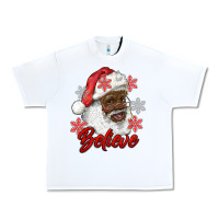 White african american santa believe Urban Heavy Tee - RanaPortraitStore