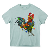 Christmas Lights Rooster Heavy Core Tee | Teevron