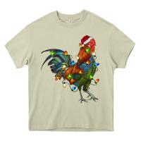 Mossy Christmas Lights Rooster Heavy Core Tee - RanaPortraitStore
