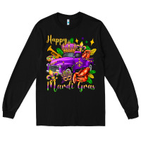 Black happy mardi gras truck olivia Long Sleeve Tee - OliviaCreatesArt