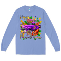 Colony Blue happy mardi gras truck olivia Long Sleeve Tee - OliviaCreatesArt