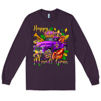 Plum happy mardi gras truck olivia Long Sleeve Tee - OliviaCreatesArt