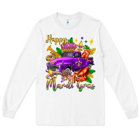 White happy mardi gras truck olivia Long Sleeve Tee - OliviaCreatesArt