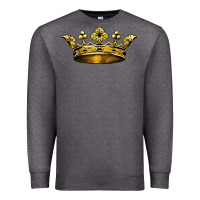 Charcoal Heather crown Premium Sweatshirt - BarkalooDesign