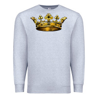 Heather Grey crown Premium Sweatshirt - BarkalooDesign