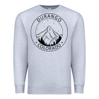 Heather Grey Durango Mountain City - Colorado State Souvenir Gift Premium Sweatshirt - trangStudio