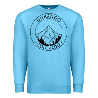 Ocean Blue Durango Mountain City - Colorado State Souvenir Gift Premium Sweatshirt - trangStudio