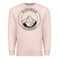 Pale Pink Durango Mountain City - Colorado State Souvenir Gift Premium Sweatshirt - trangStudio