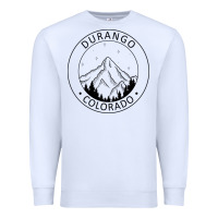 White Durango Mountain City - Colorado State Souvenir Gift Premium Sweatshirt - trangStudio