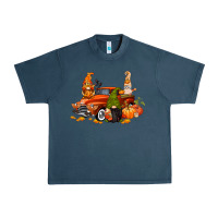 Midnight Navy fall gnome truck Urban Heavy Tee - CowGirlArtShop