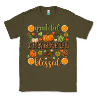 Army Green Grateful thankful blessed Classic Tee - NancyCooperArtShop
