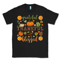 Black Grateful thankful blessed Classic Tee - NancyCooperArtShop