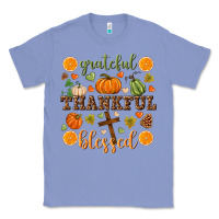 Colony Blue Grateful thankful blessed Classic Tee - NancyCooperArtShop