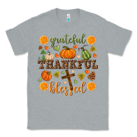 Heather Grey Grateful thankful blessed Classic Tee - NancyCooperArtShop