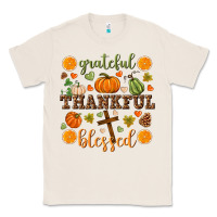 Natural Grateful thankful blessed Classic Tee - NancyCooperArtShop