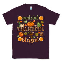 Plum Grateful thankful blessed Classic Tee - NancyCooperArtShop