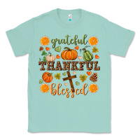Seafoam Grateful thankful blessed Classic Tee - NancyCooperArtShop