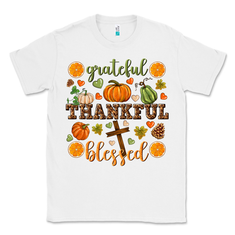 Grateful Thankful Blessed Classic Tee by NancyCooperArtShop | Teevron