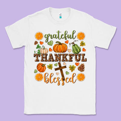 Grateful Thankful Blessed Classic Tee Designed By Nancycooperartshop
