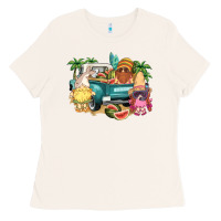Bone summer gnomies truck Ladies Tee - NancyCooperArtShop