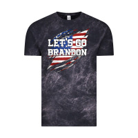 Cloud Black Let's Go Brandon Ripped Cloth with American Flag Vintage Tee - Jasminsmagicworld