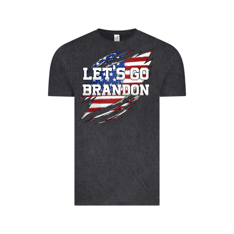 Let's Go Brandon Ripped Cloth With American Flag Vintage Tee by Jasminsmagicworld | Teevron