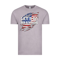 Vintage Zinc Let's Go Brandon Ripped Cloth with American Flag Vintage Tee - Jasminsmagicworld