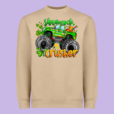 Shamrock Crusher Heavyweight Sweatshirt Designed By Cowhidedigitalart