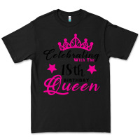 Black Celebrating With the 18th Birthday Queen Premium Tee - Bettercallsaul