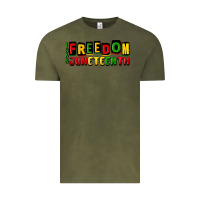 Vintage Olive freedom juneteenth Vintage Tee - CowGirlArtShop