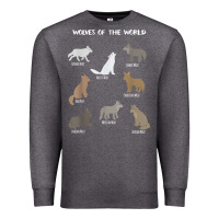 Charcoal Heather Wolves Of The World Educational Wolf Gift Premium Sweatshirt - trangStudio