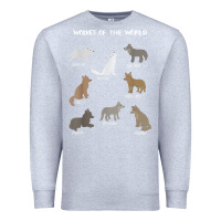 Heather Grey Wolves Of The World Educational Wolf Gift Premium Sweatshirt - trangStudio