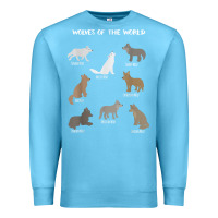 Ocean Blue Wolves Of The World Educational Wolf Gift Premium Sweatshirt - trangStudio