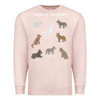 Pale Pink Wolves Of The World Educational Wolf Gift Premium Sweatshirt - trangStudio