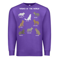 Purple Wolves Of The World Educational Wolf Gift Premium Sweatshirt - trangStudio