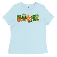 Baby Blue st patricks day nurse with gnome Ladies Tee - NancyCooperArtShop